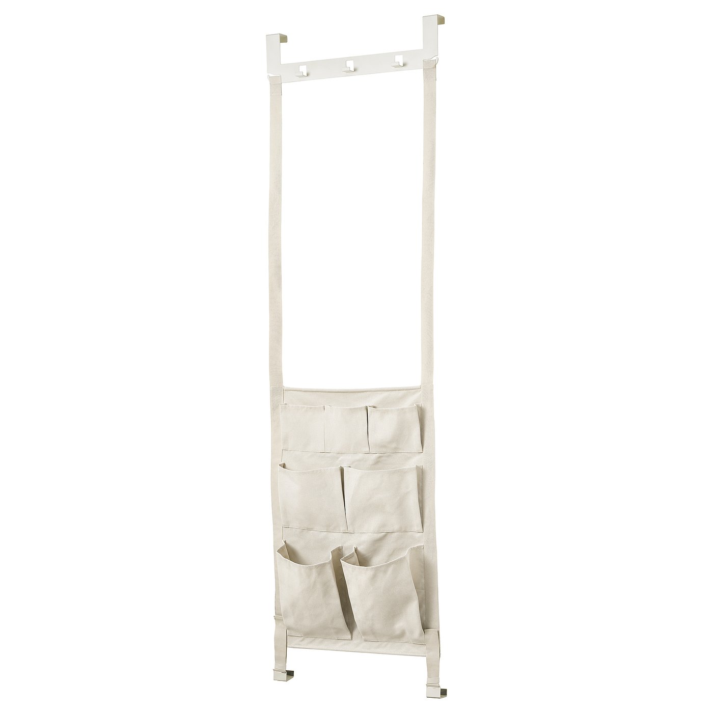 KOMPISHÄNG hanger for door, beige, 55 cm