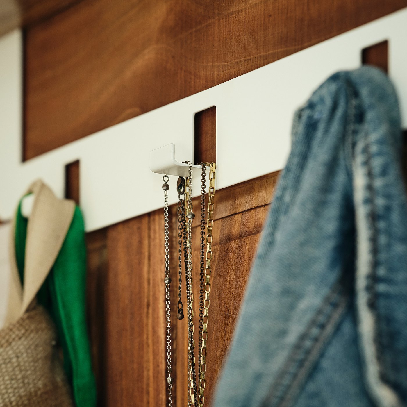 KOMPISHÄNG hanger for door, beige, 55 cm