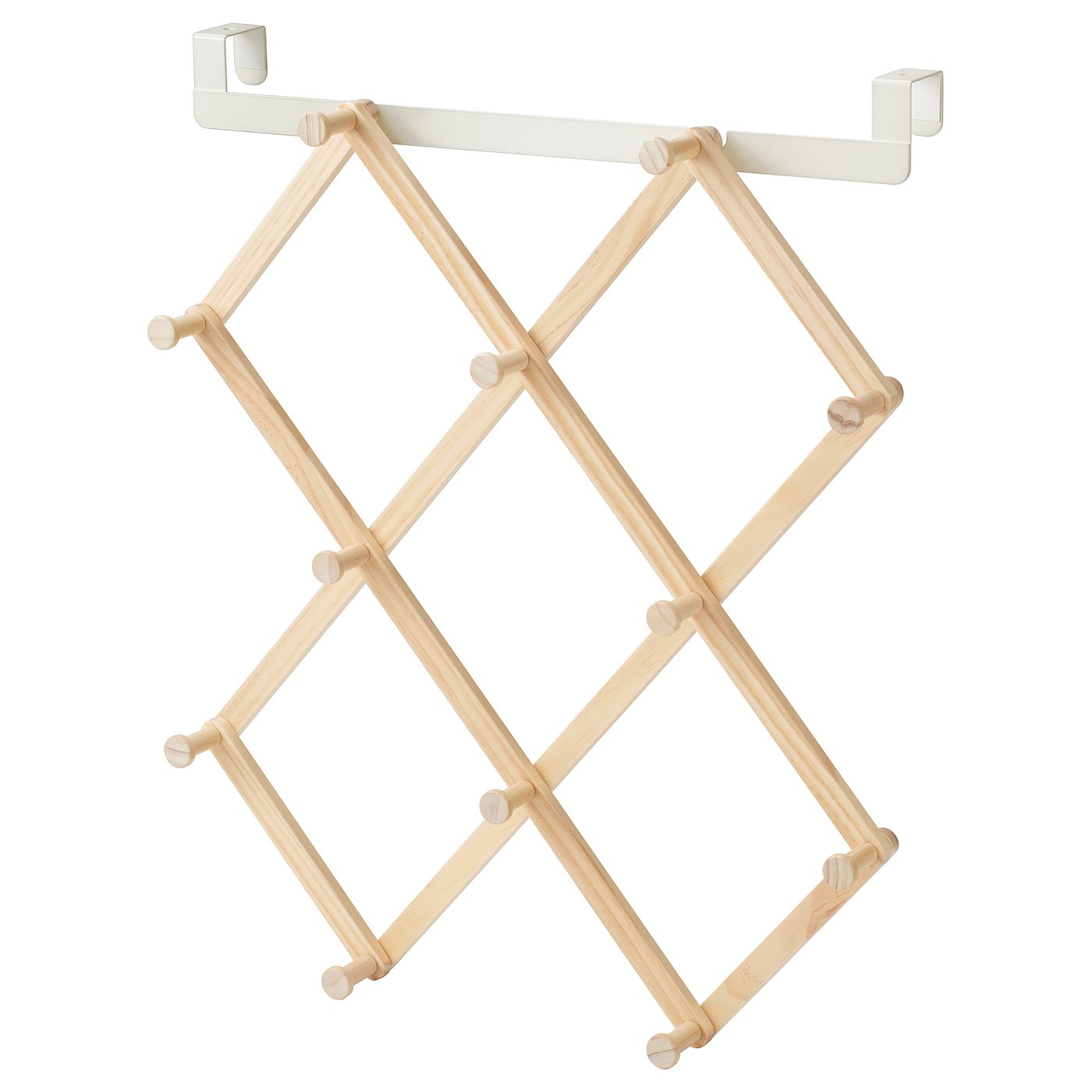 KOMPISHÄNG hanger for door, pine, 50x60 cm