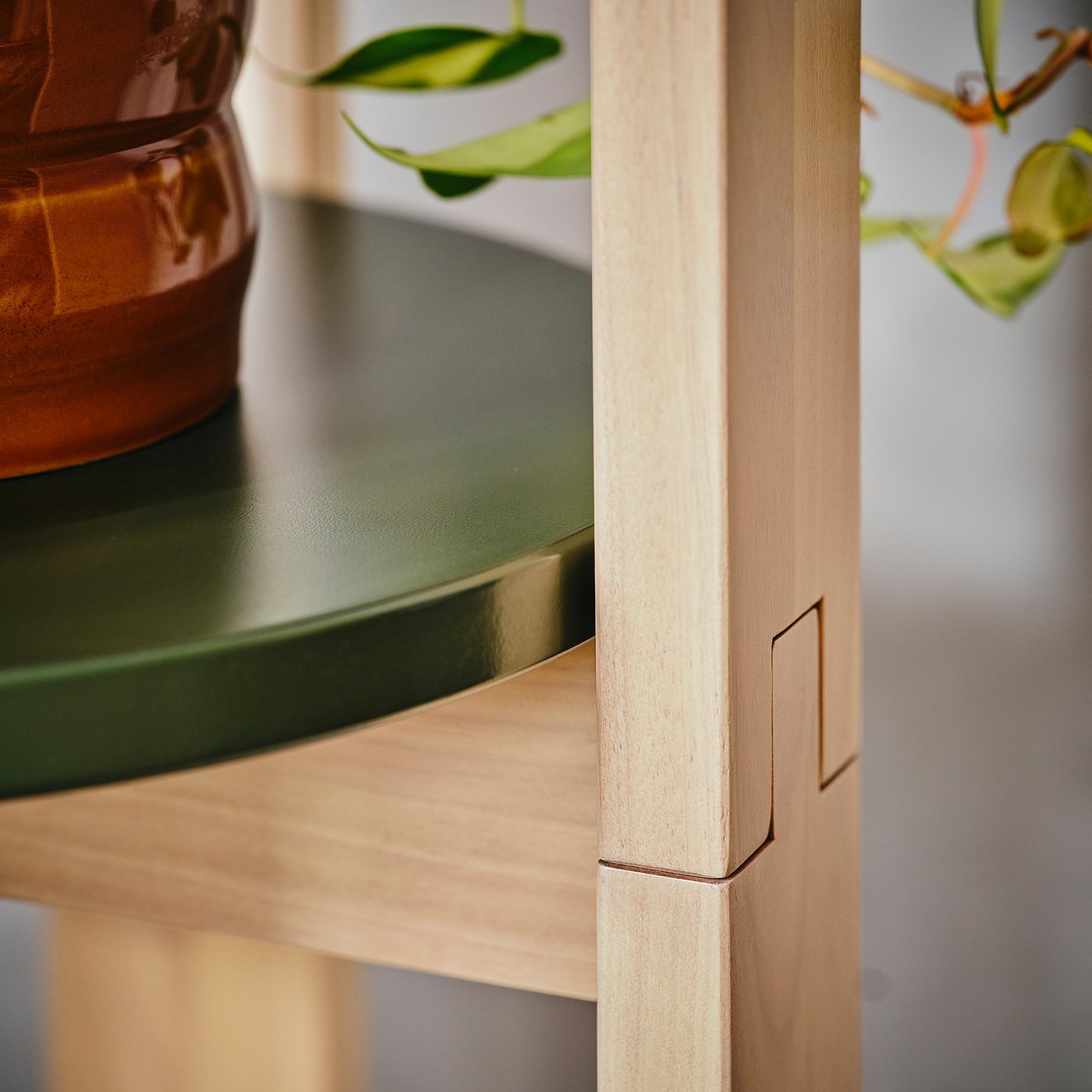 KOMPISHÄNG stool, set of 2, birch, 46 cm