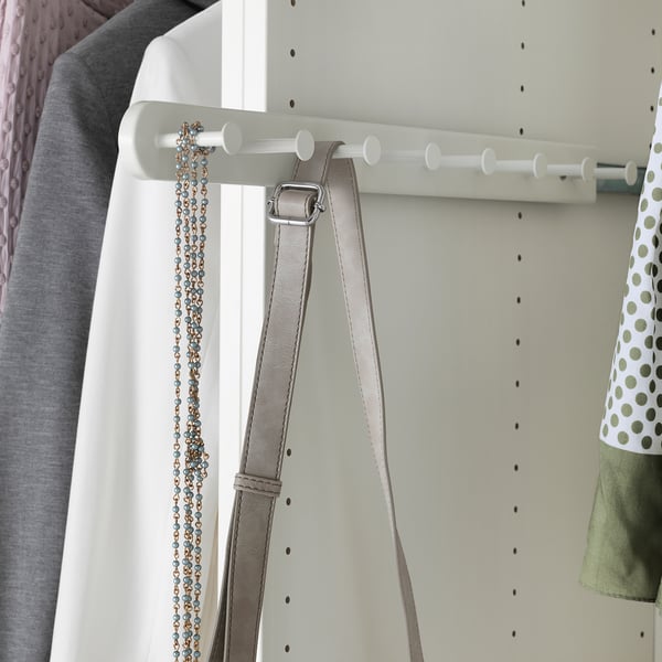 KOMPLEMENT pull-out multi-use hanger, white, 58 cm