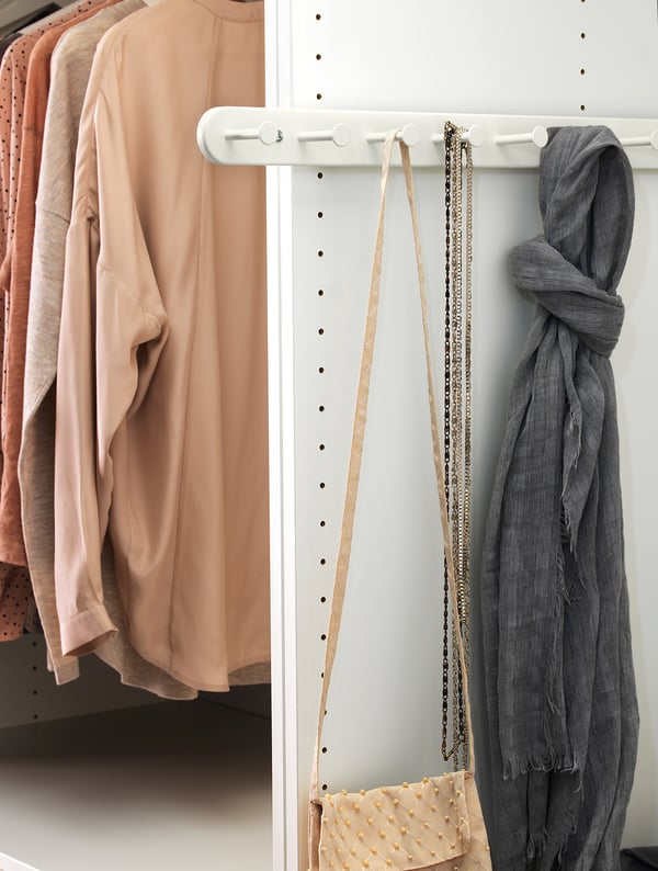 KOMPLEMENT pull-out multi-use hanger, white, 58 cm