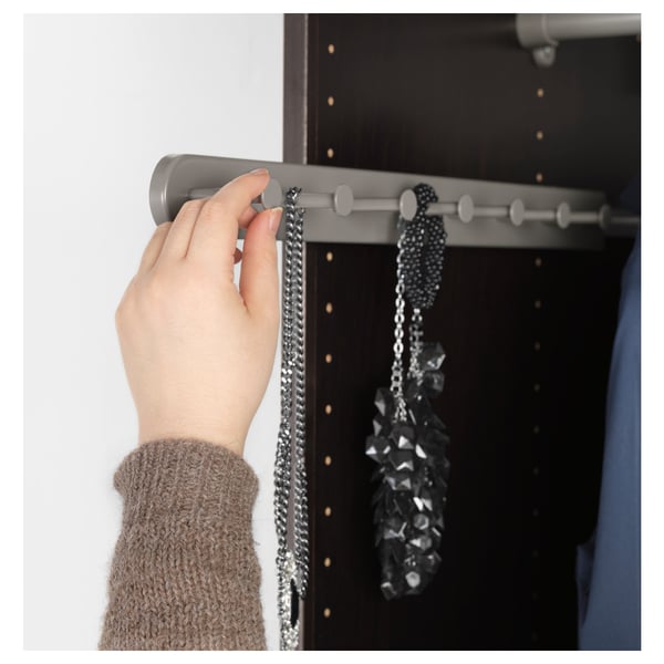 KOMPLEMENT pull-out multi-use hanger, dark grey, 58 cm
