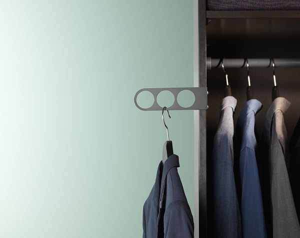 KOMPLEMENT valet hanger, dark grey, 17x5 cm