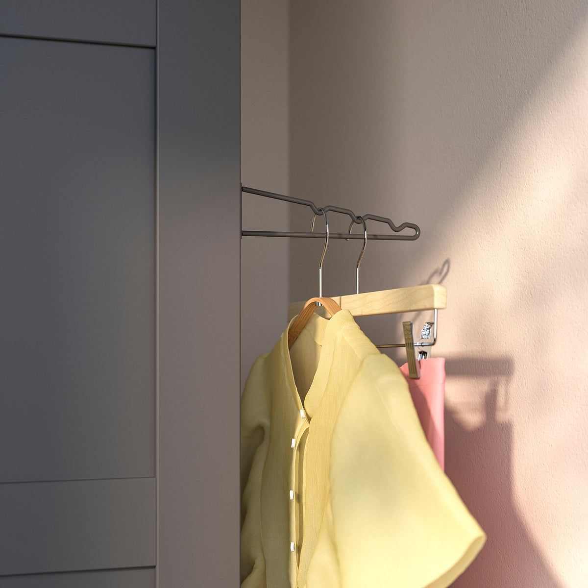 KOMPLEMENT valet hanger, dark grey, 20x8 cm