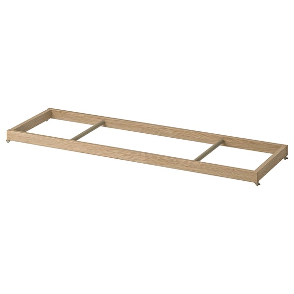 KOMPLEMENT clothes rail, white stained oak effect, 100x35 cm