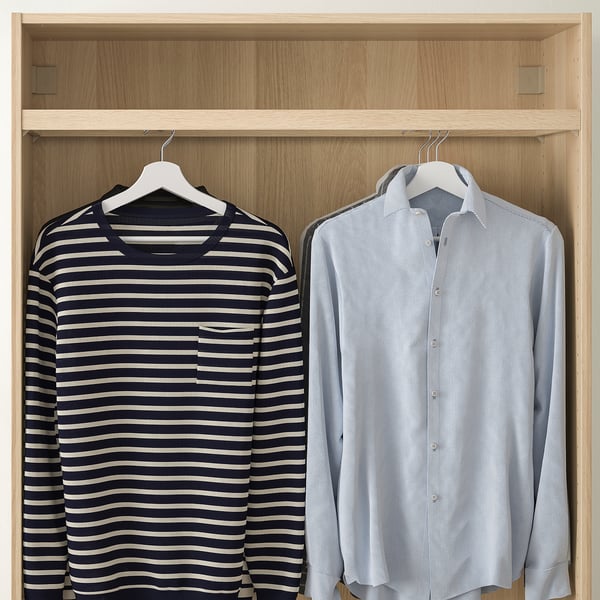 KOMPLEMENT clothes rail, white stained oak effect, 100x35 cm