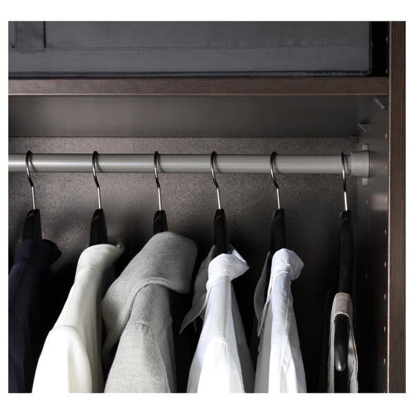 KOMPLEMENT clothes rail, dark grey, 100 cm