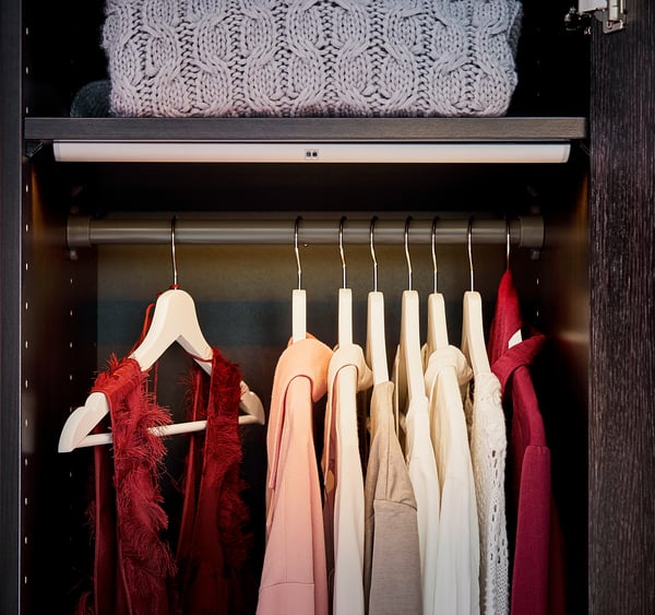 KOMPLEMENT clothes rail, dark grey, 100 cm