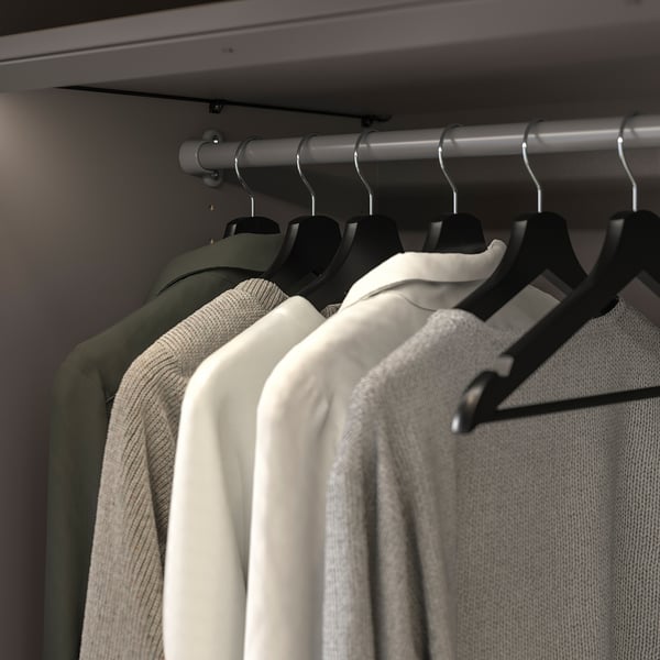 KOMPLEMENT clothes rail, dark grey, 50 cm