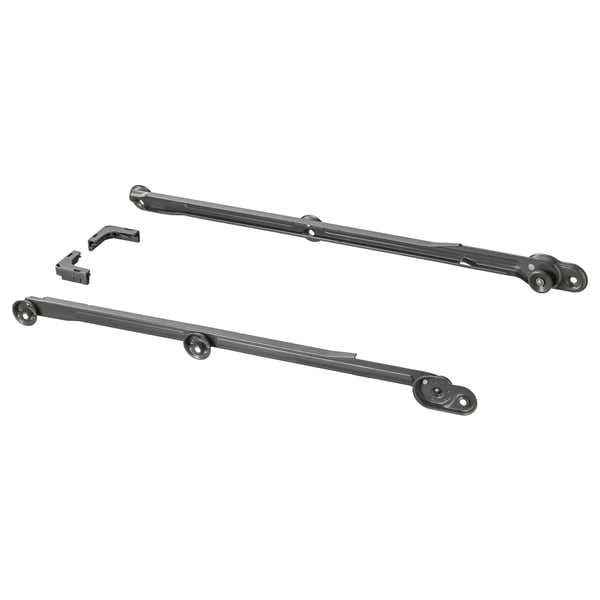 KOMPLEMENT pull-out rail for baskets, dark grey, 58 cm, 2 pack