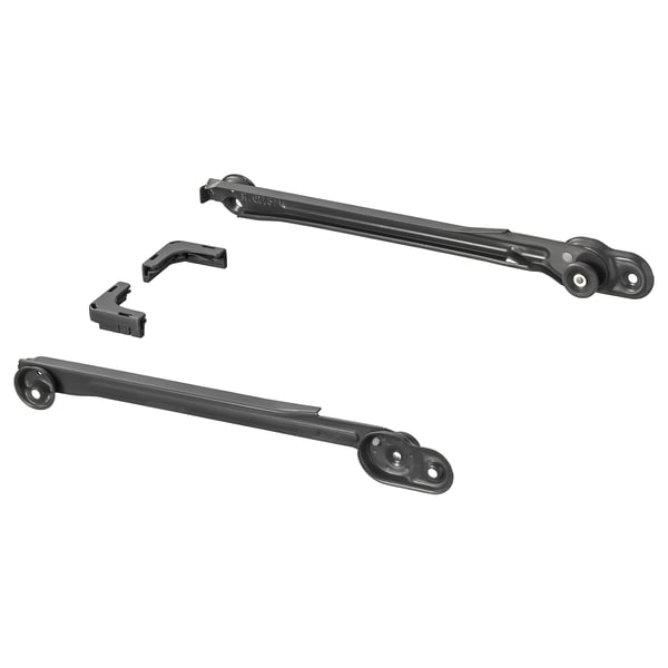 KOMPLEMENT pull-out rail for baskets, dark grey, 35 cm, 2 pack