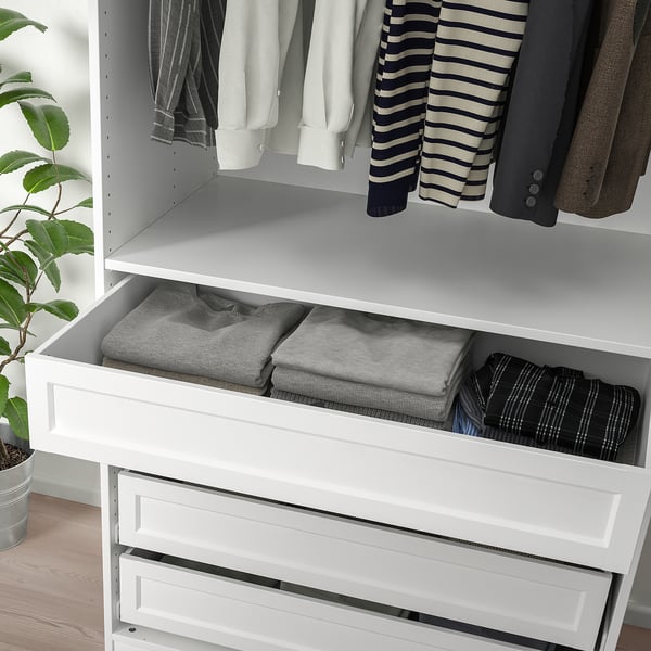 KOMPLEMENT drawer with framed front, white, 100x58 cm