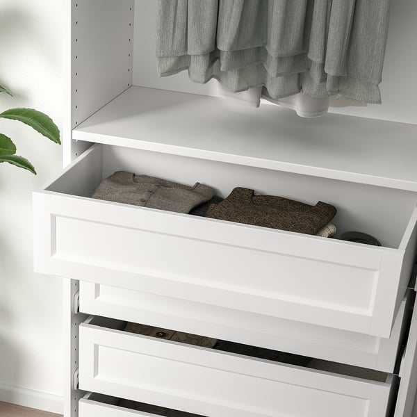 KOMPLEMENT - KOMPLEMENT Drawer with framed front, white, 75x35 cm