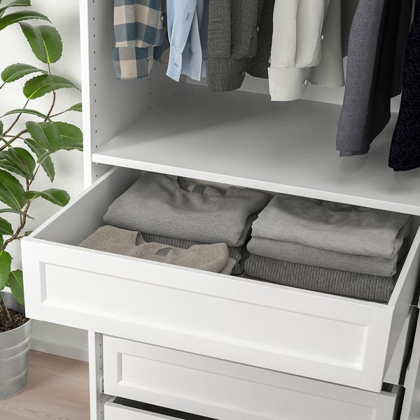 KOMPLEMENT drawer with framed front, white, 75x58 cm