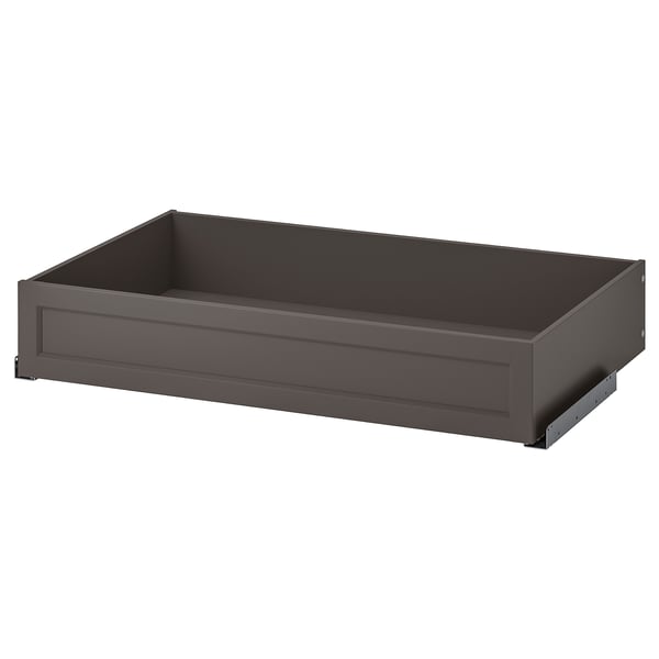 KOMPLEMENT - KOMPLEMENT Drawer with framed front, dark grey, 100x58 cm