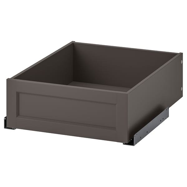 KOMPLEMENT - KOMPLEMENT Drawer with framed front, dark grey, 50x58 cm