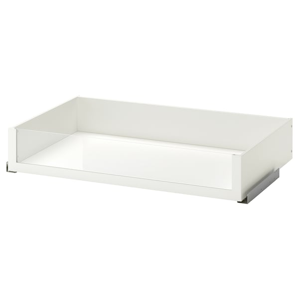 KOMPLEMENT drawer with glass front, white, 100x58 cm