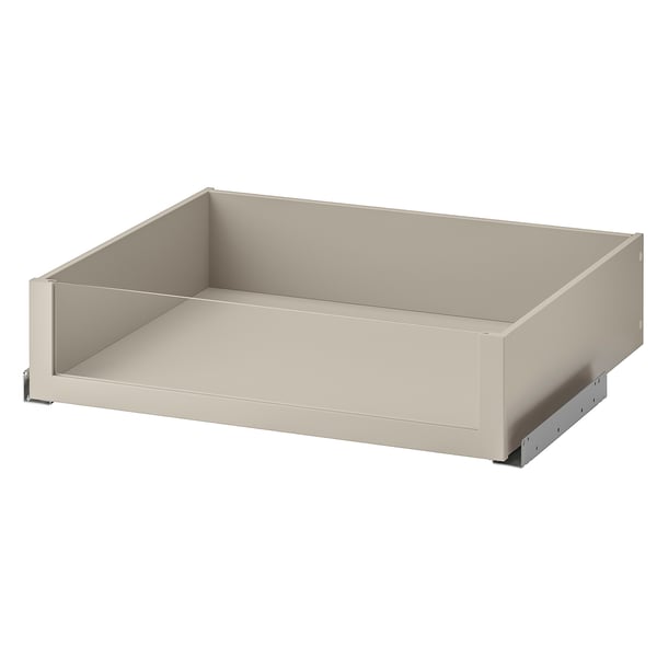 KOMPLEMENT - KOMPLEMENT Drawer with glass front, grey-beige, 75x58 cm