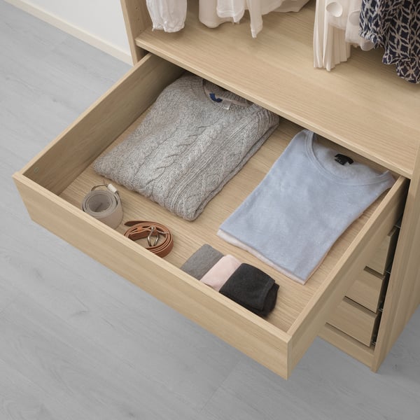 KOMPLEMENT drawer, white stained oak effect, 75x58 cm