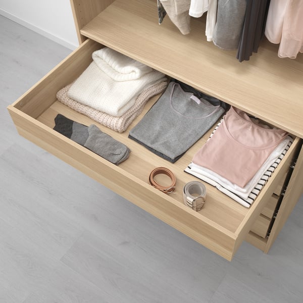 KOMPLEMENT drawer, white stained oak effect, 100x58 cm