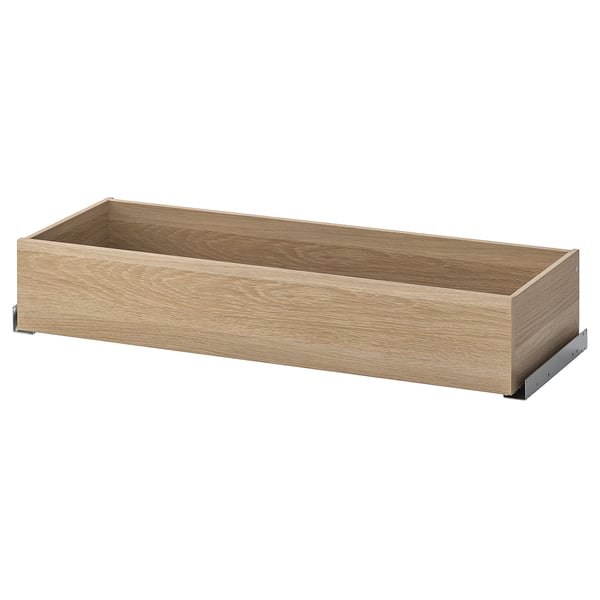 KOMPLEMENT - KOMPLEMENT Drawer, white stained oak effect, 100x35 cm