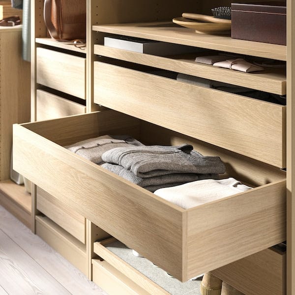 Ikea KOMPLEMENT - Drawer, white stained oak effect, 100x58 cm