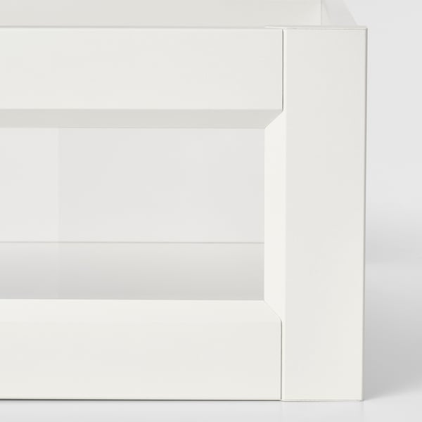 KOMPLEMENT drawer with framed glass front, white, 75x35 cm
