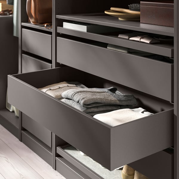 KOMPLEMENT drawer, dark grey, 100x58 cm