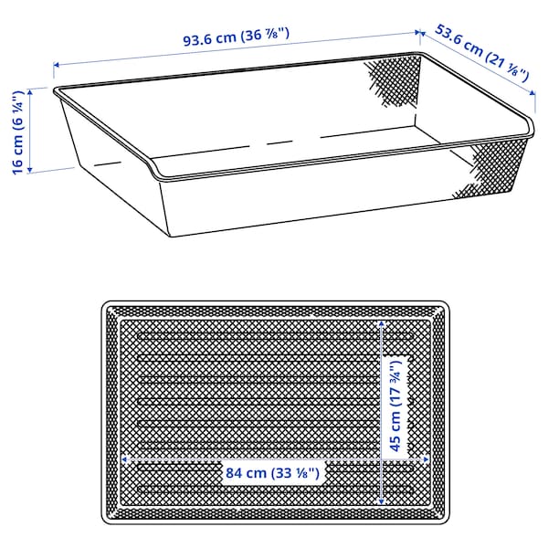 Ikea KOMPLEMENT - Mesh basket, white, 100x58 cm