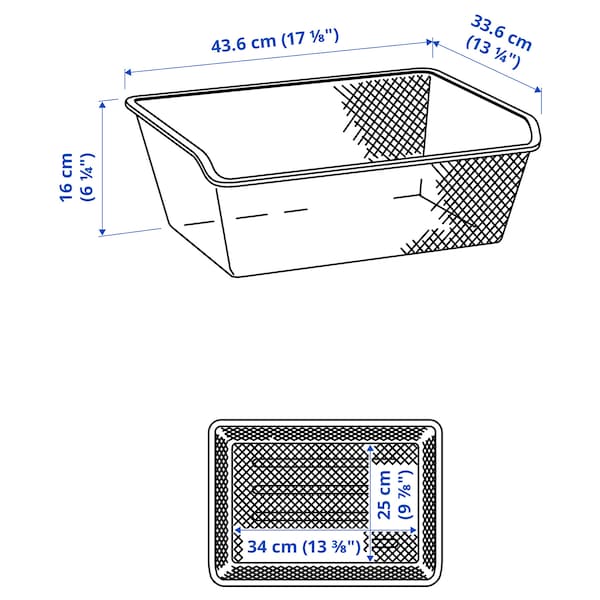 Ikea KOMPLEMENT - Mesh basket, white, 50x35 cm