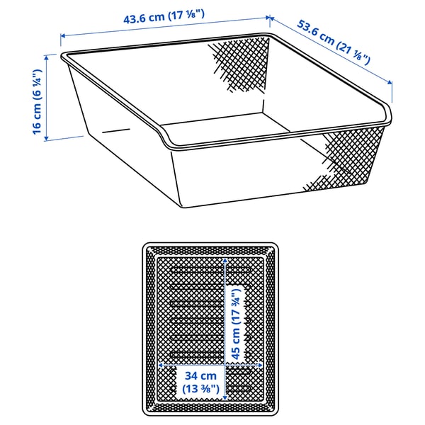 KOMPLEMENT mesh basket, white, 50x58 cm