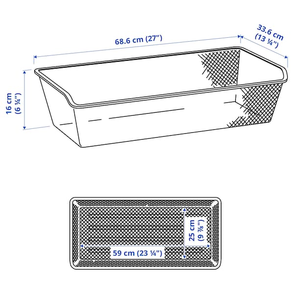 KOMPLEMENT - Mesh basket, white, 75x35 cm