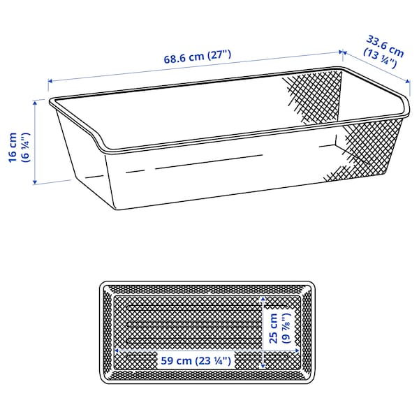 Ikea KOMPLEMENT - Mesh basket, white, 75x35 cm