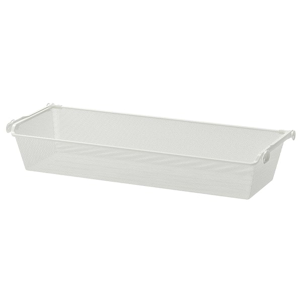 KOMPLEMENT mesh basket with pull-out rail, white, 100x35 cm