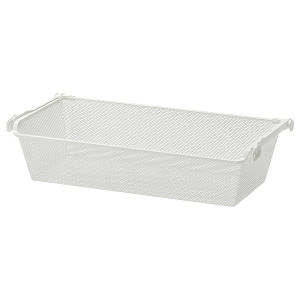 KOMPLEMENT mesh basket with pull-out rail, white, 75x35 cm