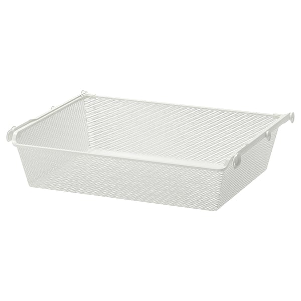 KOMPLEMENT mesh basket with pull-out rail, white, 75x58 cm