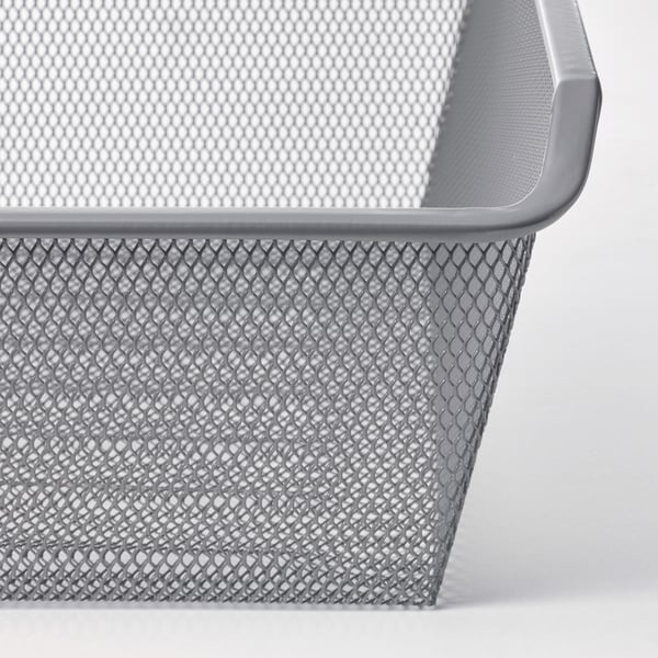 KOMPLEMENT mesh basket with pull-out rail, dark grey, 100x58 cm