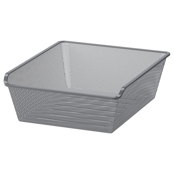 KOMPLEMENT mesh basket, dark grey, 50x58 cm