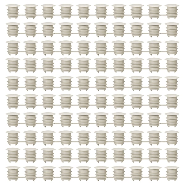 KOMPLEMENT cover cap, grey-beige, 100 pack, 100 pack