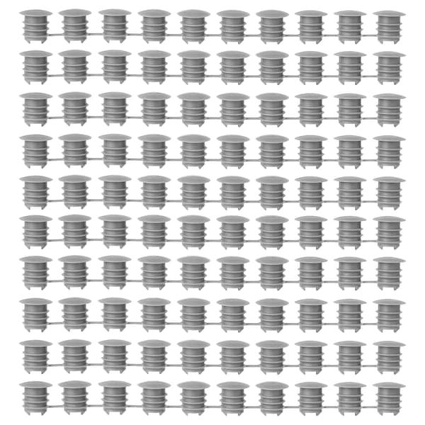 KOMPLEMENT cover cap, dark grey, 100 pack, 100 pack