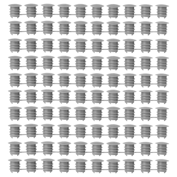 KOMPLEMENT cover cap, dark grey, 100 pack, 100 pack