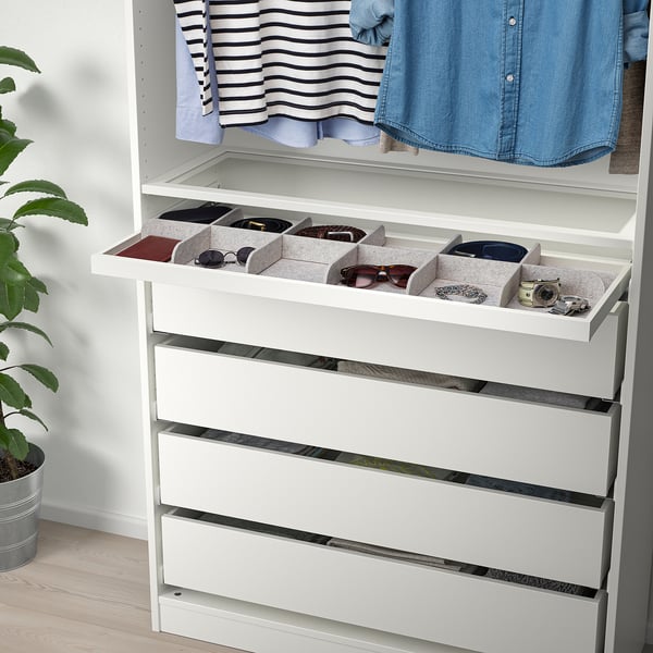 KOMPLEMENT divider for pull-out tray, light grey, 100x35 cm