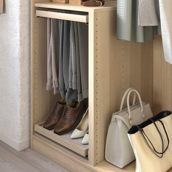 KOMPLEMENT divider for frames, white stained oak effect, 75-100x58 cm