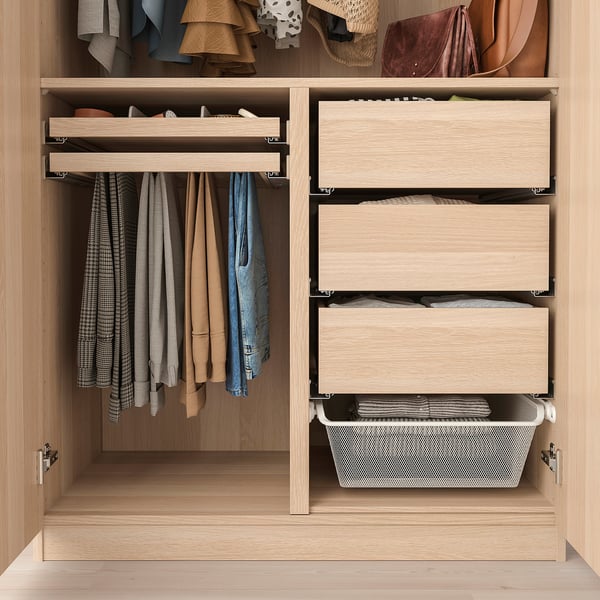 KOMPLEMENT divider for frames, white stained oak effect, 100x58 cm