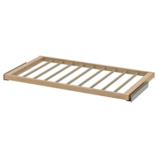 KOMPLEMENT - KOMPLEMENT Pull-out trouser hanger, white stained oak effect, 100x58 cm
