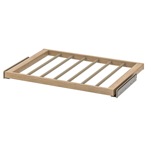 KOMPLEMENT pull-out trouser hanger, white stained oak effect, 75x58 cm