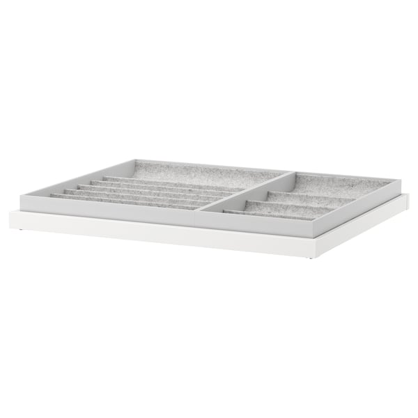 KOMPLEMENT pull-out tray with insert, white, 75x58 cm