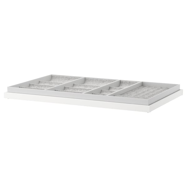 KOMPLEMENT pull-out tray with insert, white, 100x58 cm