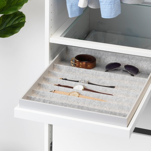 KOMPLEMENT pull-out tray with insert, white, 50x58 cm